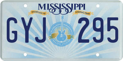MS license plate GYJ295