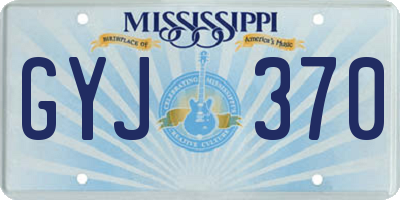 MS license plate GYJ370