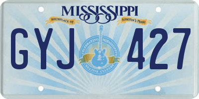MS license plate GYJ427