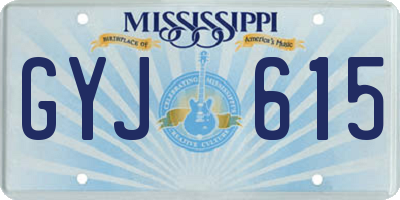 MS license plate GYJ615