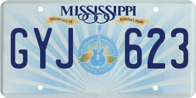 MS license plate GYJ623