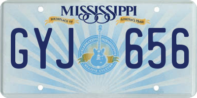 MS license plate GYJ656