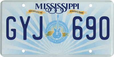 MS license plate GYJ690