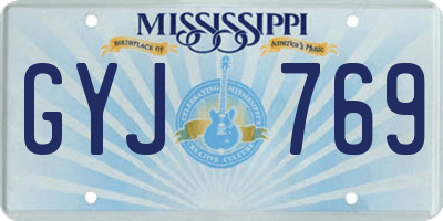MS license plate GYJ769