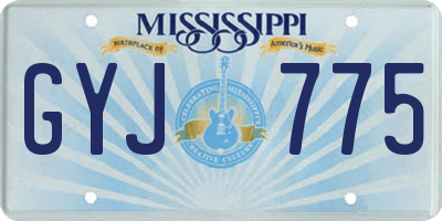 MS license plate GYJ775