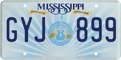 MS license plate GYJ899