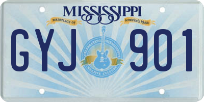 MS license plate GYJ901