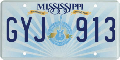 MS license plate GYJ913