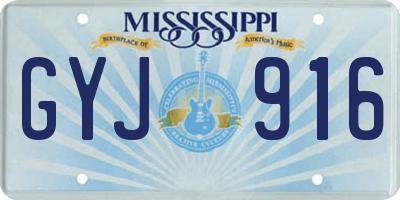 MS license plate GYJ916
