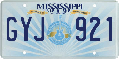 MS license plate GYJ921
