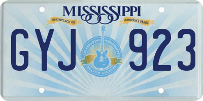 MS license plate GYJ923