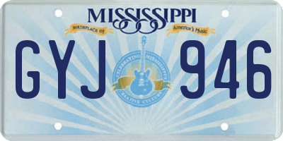 MS license plate GYJ946