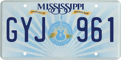 MS license plate GYJ961