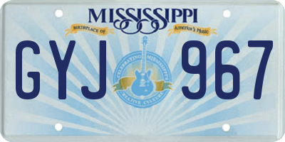 MS license plate GYJ967