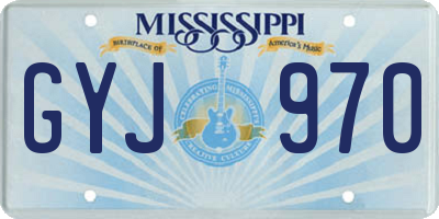 MS license plate GYJ970