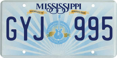 MS license plate GYJ995
