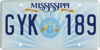 MS license plate GYK189
