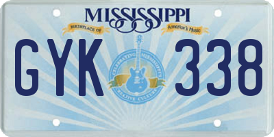 MS license plate GYK338