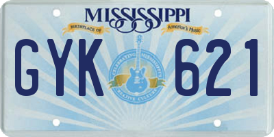 MS license plate GYK621