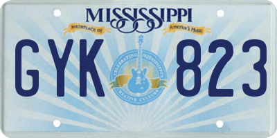 MS license plate GYK823