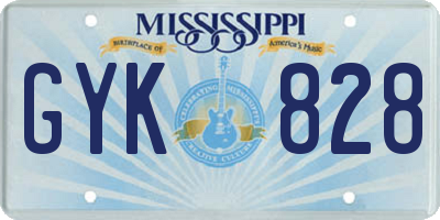 MS license plate GYK828