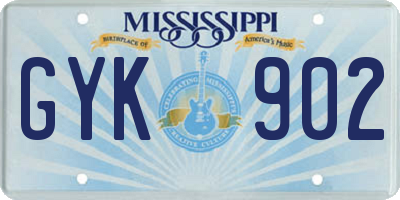MS license plate GYK902