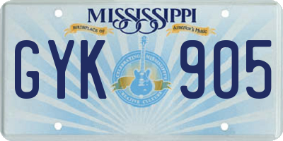 MS license plate GYK905