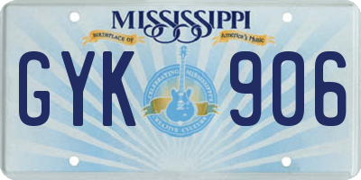 MS license plate GYK906