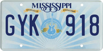 MS license plate GYK918