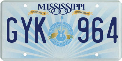 MS license plate GYK964