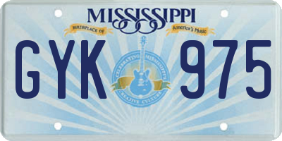 MS license plate GYK975