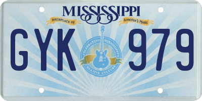 MS license plate GYK979