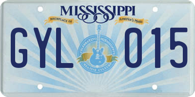 MS license plate GYL015