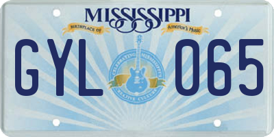 MS license plate GYL065