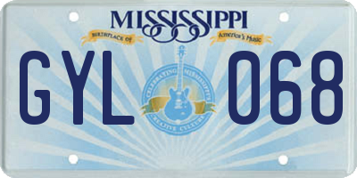 MS license plate GYL068