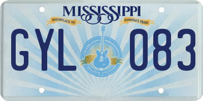 MS license plate GYL083