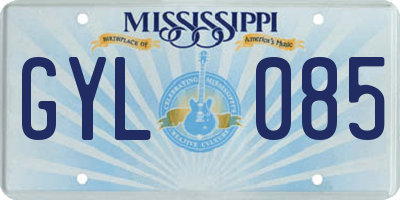 MS license plate GYL085