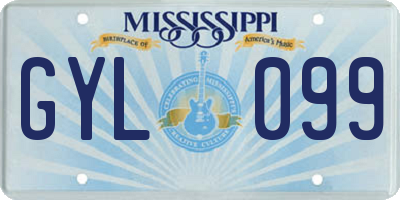 MS license plate GYL099