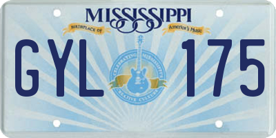 MS license plate GYL175
