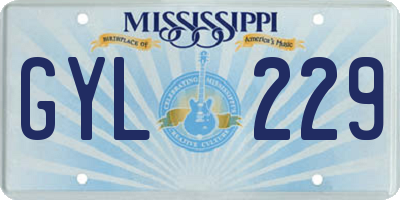 MS license plate GYL229