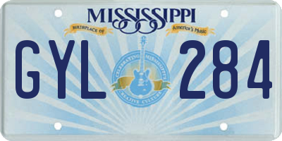 MS license plate GYL284