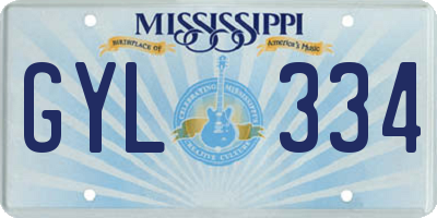 MS license plate GYL334