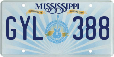 MS license plate GYL388