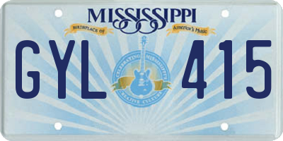 MS license plate GYL415