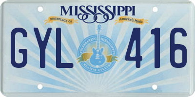 MS license plate GYL416