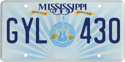 MS license plate GYL430