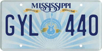 MS license plate GYL440