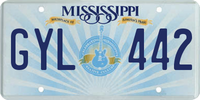 MS license plate GYL442