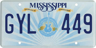 MS license plate GYL449