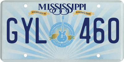 MS license plate GYL460
